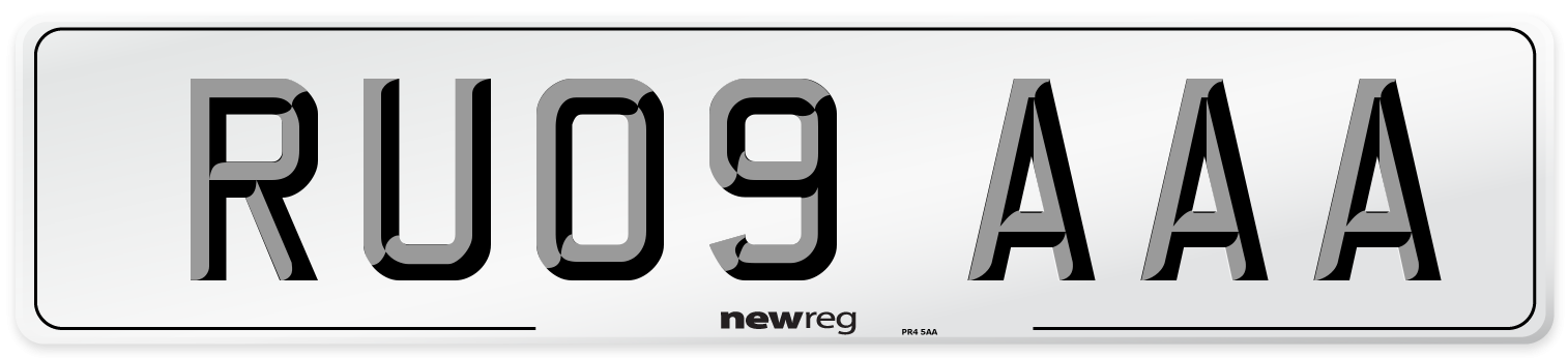 RU09 AAA Number Plate from New Reg